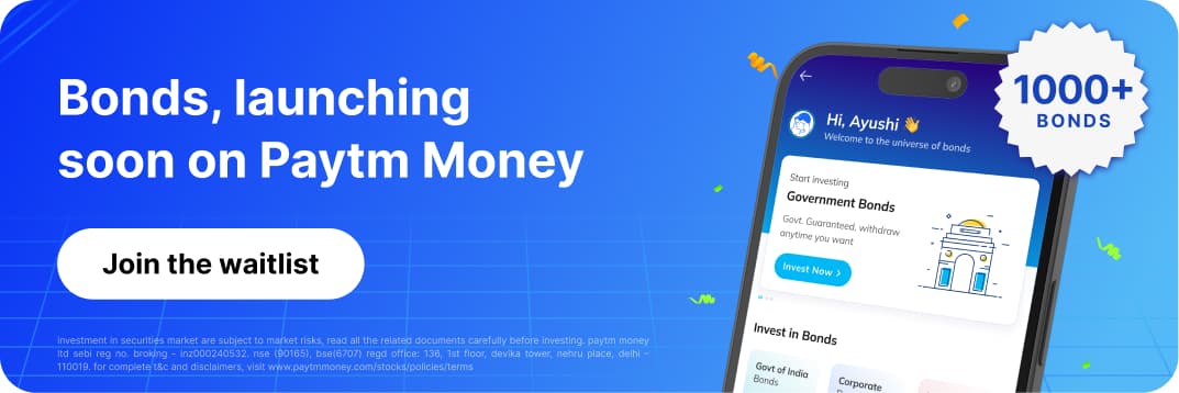 Bonds, launching soon on Paytm Money — blue treatment