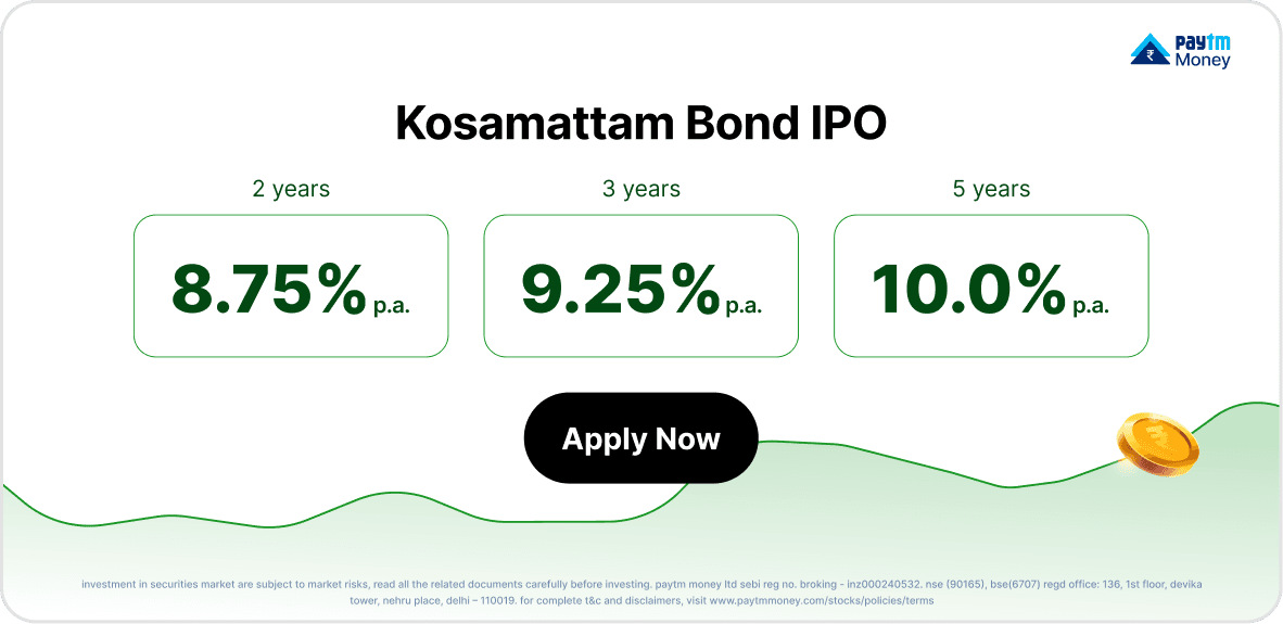 Kosamattam Bond IPO — 2, 3 and 5 year rates
