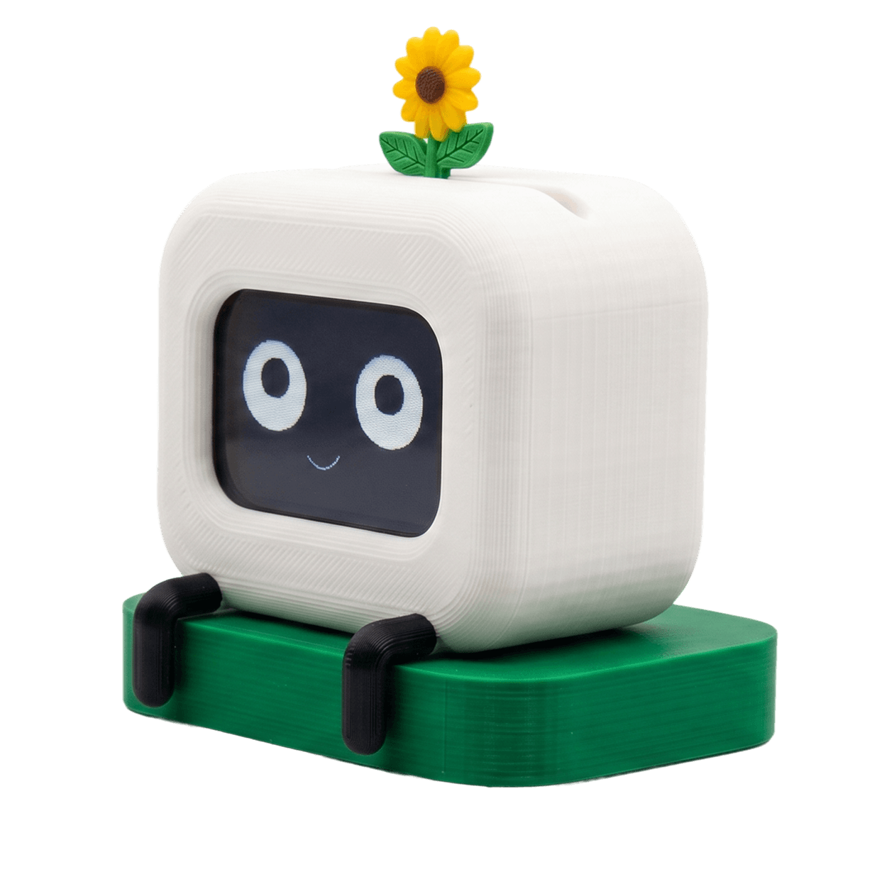 Shi+ne celebrating: a sunflower rising from its head on task completion